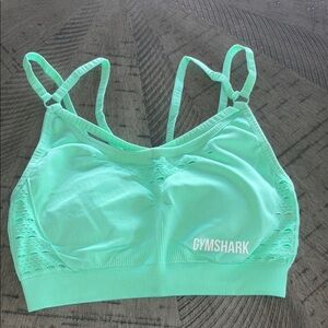 Gymshark Green Sports Bra Seamless Racerback